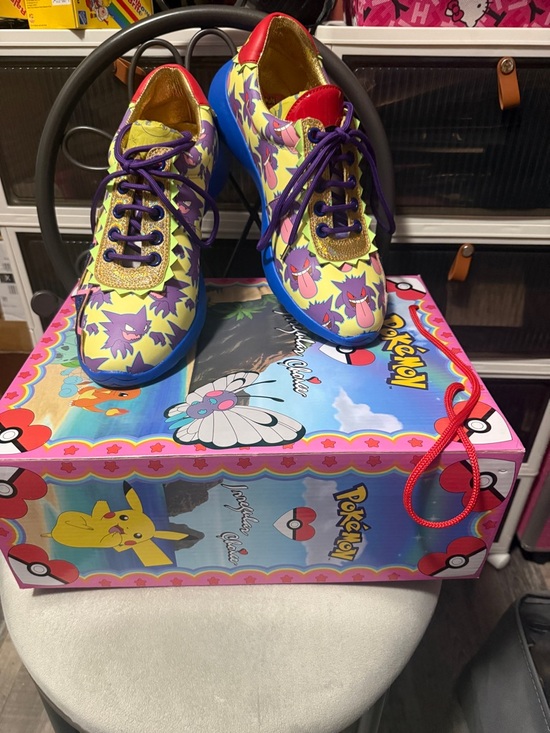Irregular Choice Shoes - Irregular Choice Spooky Days Yellow Purple Blue Gengar Pokémon Athletic Shoes